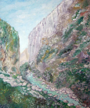 Contemporary work named « Les gorges du Verdon », Created by GUY  ROMEDENNE