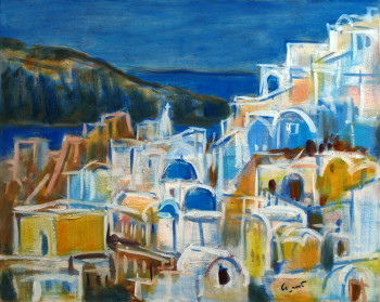 Named contemporary work « Oia, les couleurs de Santorin », Made by ALAIN LE NOST