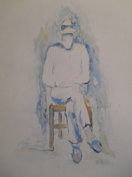 Contemporary work named « D'après Paul Cézanne », Created by VIVIANE DUFOUR