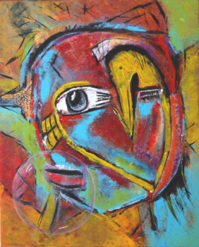 Named contemporary work « "L'homme oiseau" », Made by CHANTAL GM