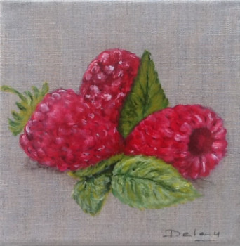Named contemporary work « Fruits d'été série fruits rouges. Les framboises », Made by PATRICIA DELEY