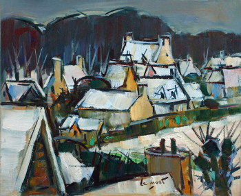 Named contemporary work « Ploubazlanec en hiver », Made by ALAIN LE NOST