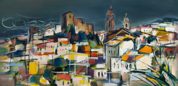 Named contemporary work « Montéfrio, village blanc. », Made by ALAIN LE NOST