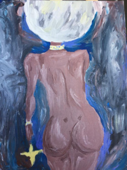 Named contemporary work « Tête de Lune », Made by BABOOSHKA