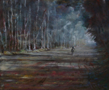 Named contemporary work « Piste équestre en sous bois  », Made by WATTIER