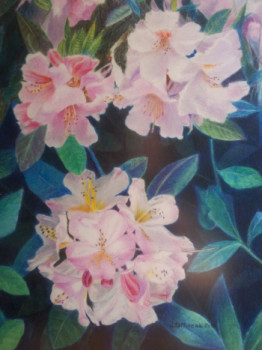 Named contemporary work « Rhododendrons », Made by JACQUES TAFFOREAU