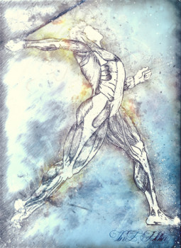 Named contemporary work « Athlete », Made by VINZDREAM2006