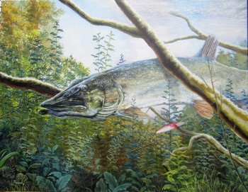 Named contemporary work « Esox », Made by PIERRE ROUANNE