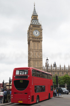 Named contemporary work « Buses and Big Ben », Made by NICOLAS PORTAIS