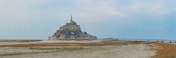 Named contemporary work « Sunset on the Bay of Mont Saint-Michel », Made by NICOLAS PORTAIS