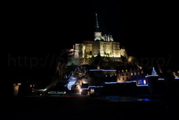 Named contemporary work « Mont Saint-Michel by Night #3 », Made by NICOLAS PORTAIS