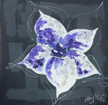 Named contemporary work « fleur d'exception », Made by KRYSTEL