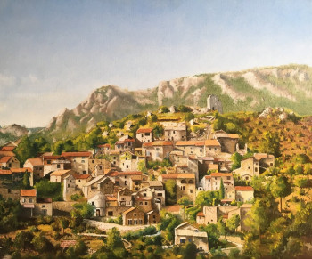 Named contemporary work « Village france », Made by JEFF WANQUET