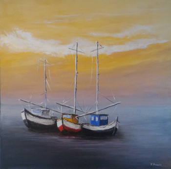 Named contemporary work « Trois Bateaux », Made by PETER BURGUS