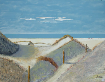 Named contemporary work « Les dunes de la Torche », Made by BERNARD CAHUE