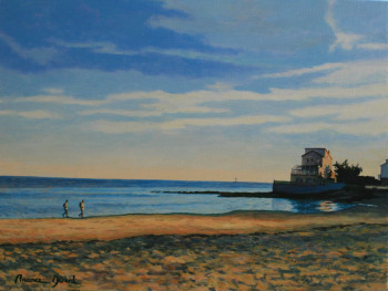 Named contemporary work « Agde, la plage du Môle », Made by MAXENCE GERARD