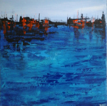 Named contemporary work « GRAND BLEU », Made by MIREILLE MAURY