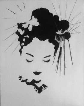Named contemporary work « Belle geisha », Made by PATRICIA DELEY
