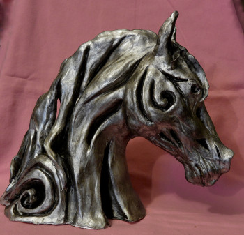 Named contemporary work « Cheval Maori », Made by SYLVIE ACTIS BARONE