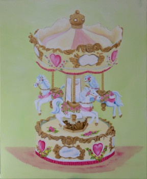 Named contemporary work « Le carrousel de la vie  », Made by SYLVIE ACTIS BARONE