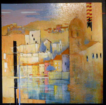 Named contemporary work « Collioure II », Made by JAMES BURGEVIN