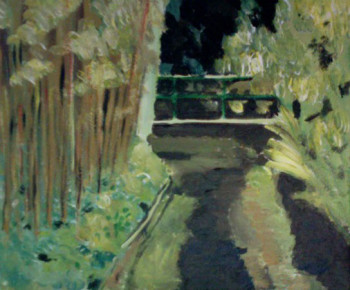 Named contemporary work « pont de giverny 2 », Made by MIREILLE BREGOU