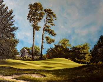 Named contemporary work « La réussite - golf de Raray », Made by SYLVIE ACTIS BARONE