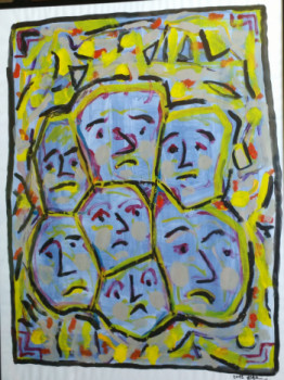 Named contemporary work « Famille », Made by JEAN LAROUILLE