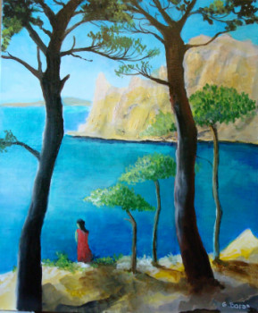 Named contemporary work « LA FILLE DES CALANQUES », Made by BARON