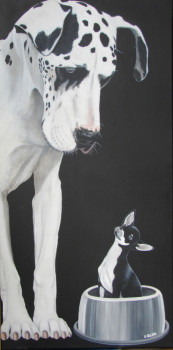 Contemporary work named « Dog et chihuahua », Created by ELIZABETH BLAIN