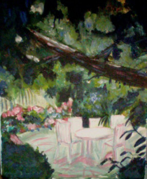 Named contemporary work « jardin d'enghien », Made by MIREILLE BREGOU