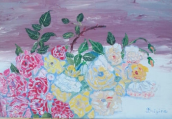 Named contemporary work « les roses », Made by LUIGINA