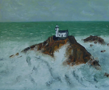 Named contemporary work « Le phare du Tévennec  », Made by USHA