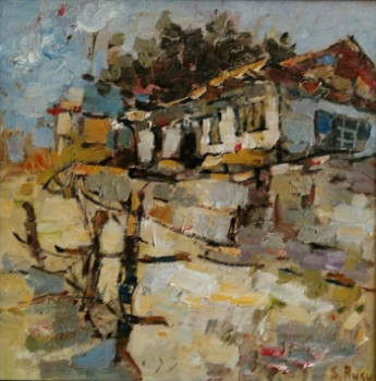 Named contemporary work « DANS LE VILLAGE », Made by SERGIU RUSU