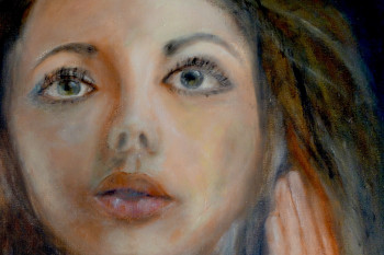 Named contemporary work « Portrait d'une jeune femme », Made by DEGUEZ