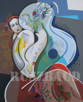 Named contemporary work « Nous ferons un bouquet de rêves musicaux », Made by CLAUDINE RUSZ BAUD