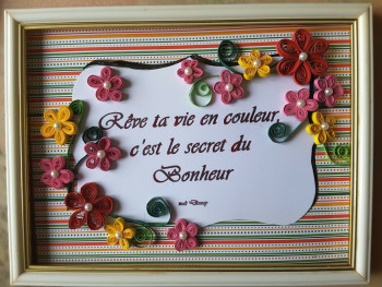 Named contemporary work « CITATION ET QUILLING », Made by AMELIE AMELOT