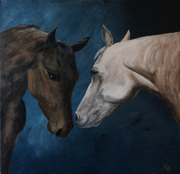 Named contemporary work « 265 - Chevaux », Made by GDLAPALETTE - UN UNIVERS DE CREATIONS