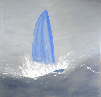 Named contemporary work « Voile bleue », Made by LAURENT S