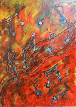 Named contemporary work « Musica », Made by CAROLINE YAHYA