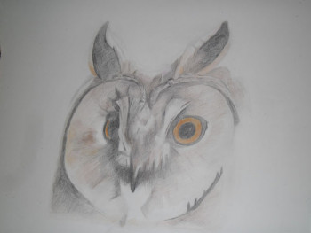 Named contemporary work « hibou », Made by MIREILLE BREGOU