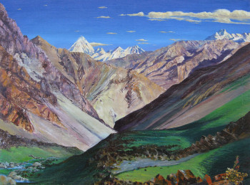 Named contemporary work « Inde est Loin. Colline indienne. », Made by GRACHOV VALERIY