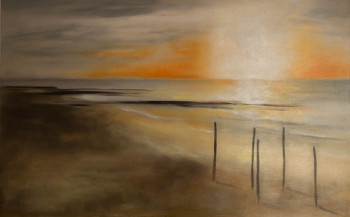 Named contemporary work « "Coucher de soleil, mer du Nord" », Made by MARLEEN MELENS