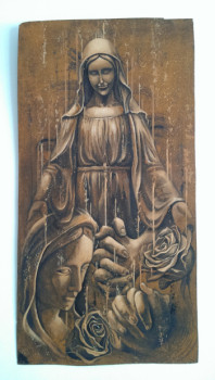 Named contemporary work « Madonne  », Made by SKAYZOO