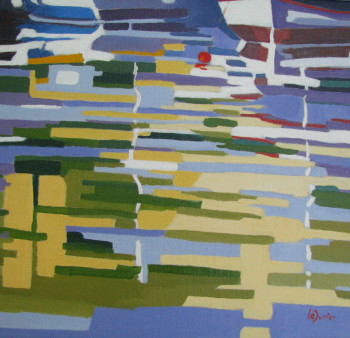 Named contemporary work « reflets dans l'eau », Made by JEAN-NOëL LE JUNTER