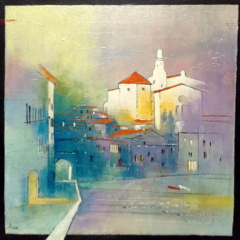 Named contemporary work « Cadaqués, soir », Made by JAMES BURGEVIN