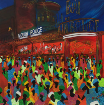 Named contemporary work « Soirée d'Anniversaire au Moulin Rouge », Made by NADODO