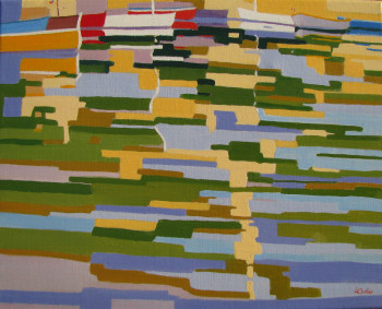 Named contemporary work « Reflets dans l'eau 1 », Made by JEAN-NOëL LE JUNTER