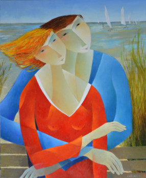 Named contemporary work « LA MER MIROIR DE VOS REVES », Made by FRANçOISE COLLANDRE