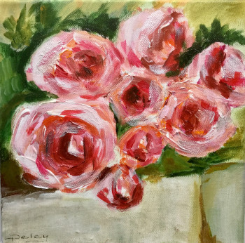 Named contemporary work « Les roses 1 », Made by PATRICIA DELEY
